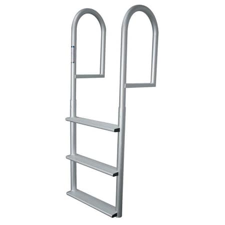 JIF MARINE DJV3 3-Step Stationary Dock Ladder - Anodized Aluminum